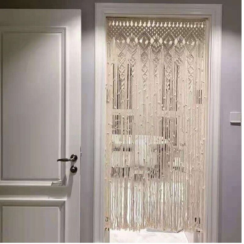 2m Heavy Duty Macrame Curtain Boho Woven Wall Hanging Window Doorway Wedding Price
