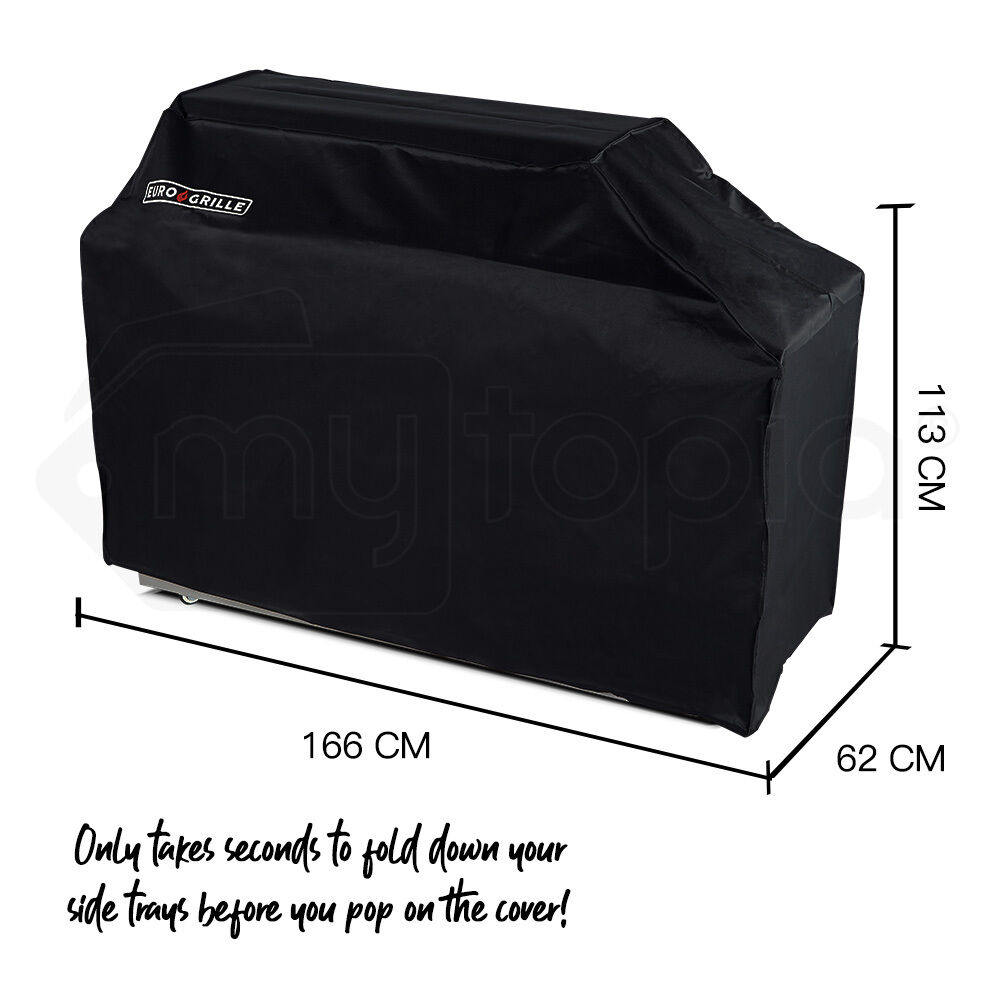 EuroGrille Cover for 8 Burner Double Hood BBQ, Black Price
