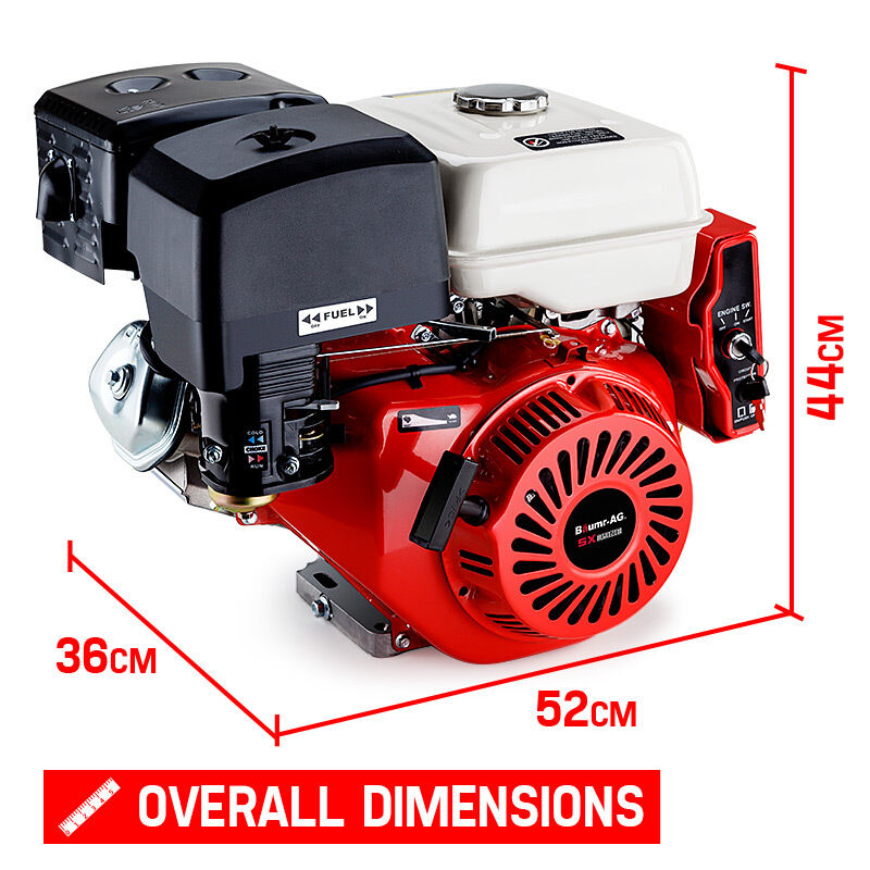 Baumr-AG 13HP Petrol Stationary Engine OHV 4 Stroke Horizontal Shaft Electric Start Motor Price