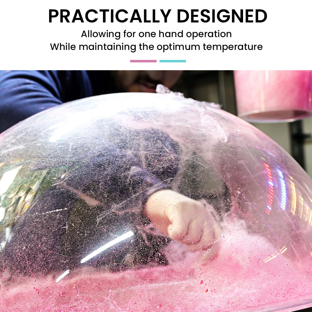 EUROCHEF Commercial Fairy Floss Cotton Candy Maker Machine Bubble Cover 52cm Price