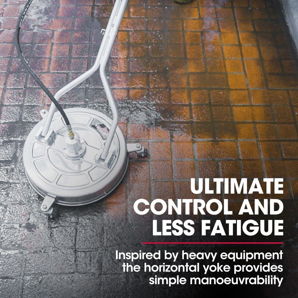 Jet-USA 21" Stainless Steel Pressure Washer Surface Cleaner with Yoke Handlebar, 3/8" Fitting, For Concrete Driveway Patio Floor Price