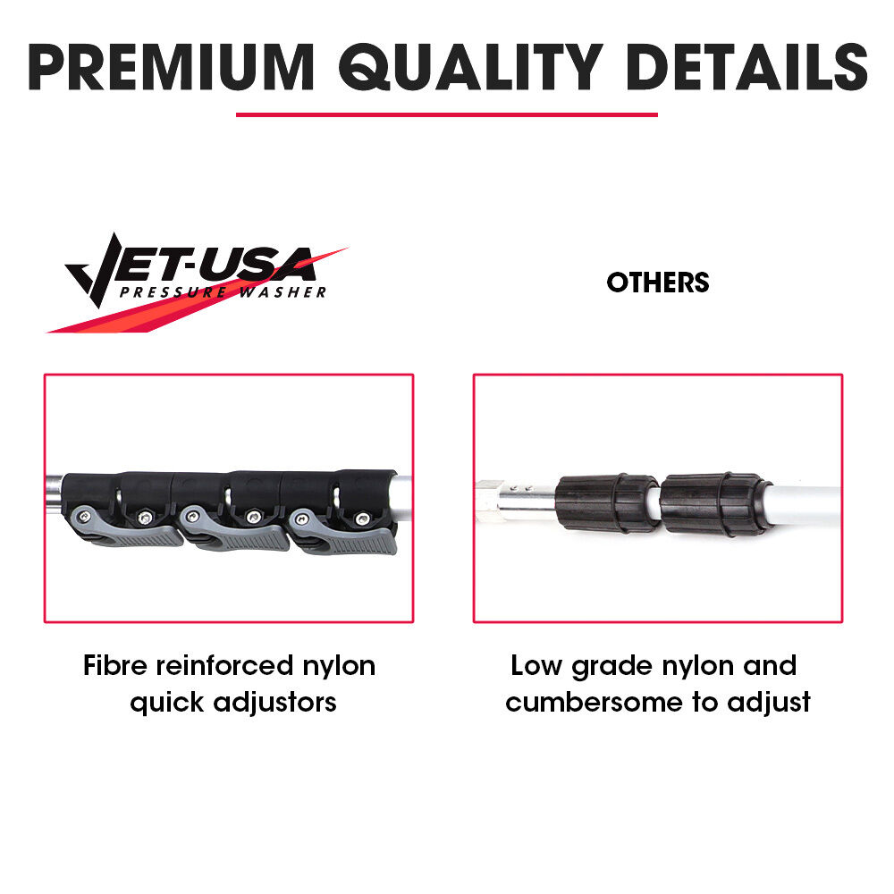 Jet-USA 4000PSI 5.5M Long Telescopic Universal Pressure Washer Cleaner Pole Wand Extension Lance Price