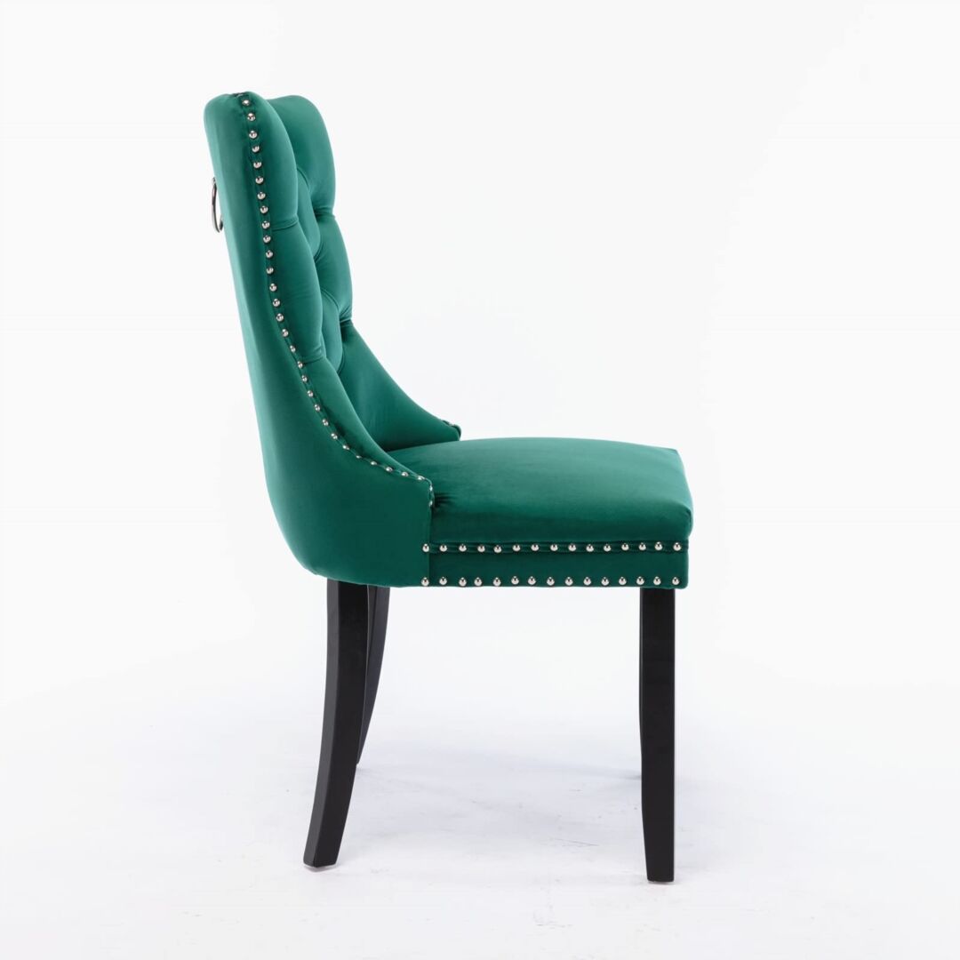 6x Velvet Dining Chairs- Green Price
