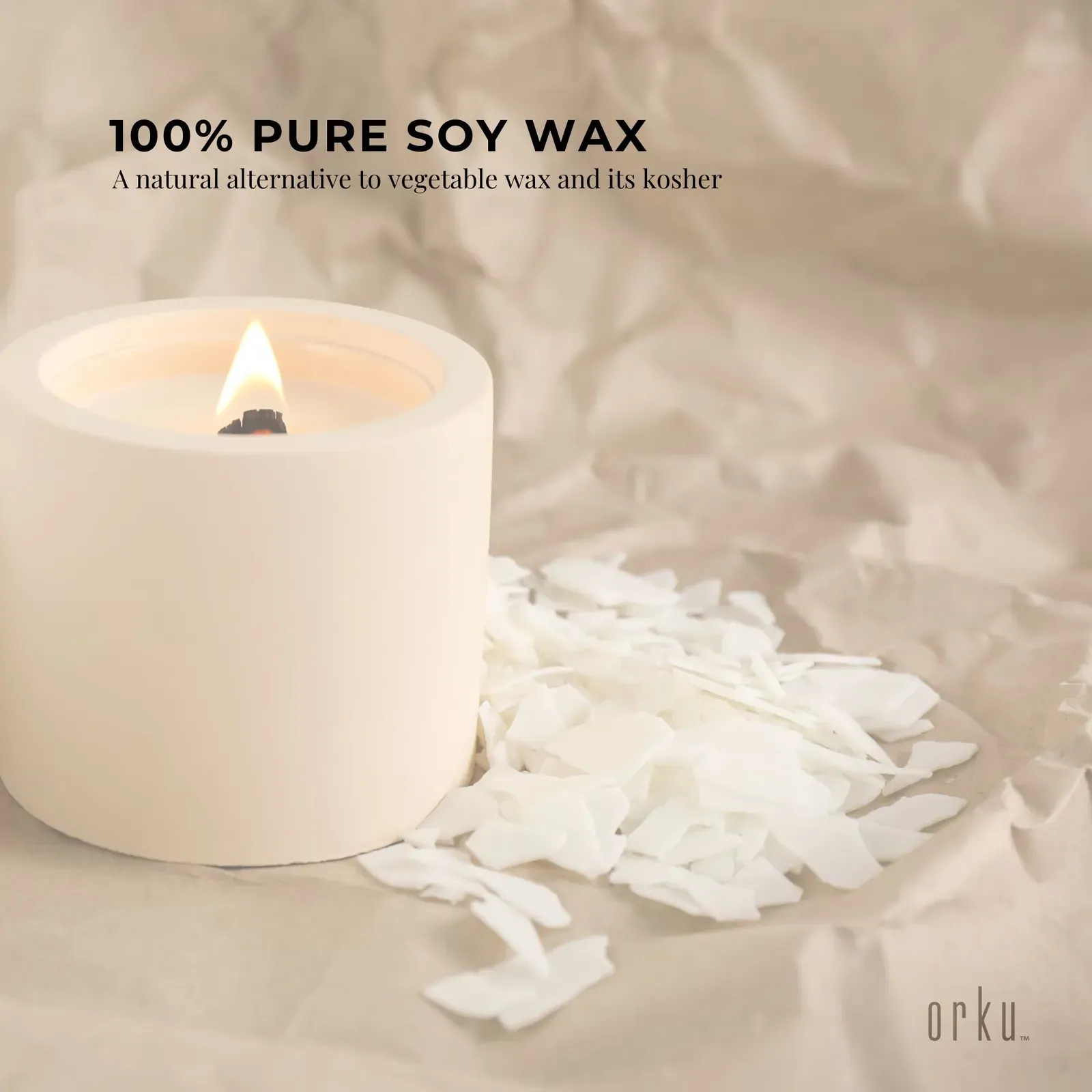 1Kg Golden 464 Soy Wax Flakes - 100% Pure Natural DIY Candle Melts Chips Price