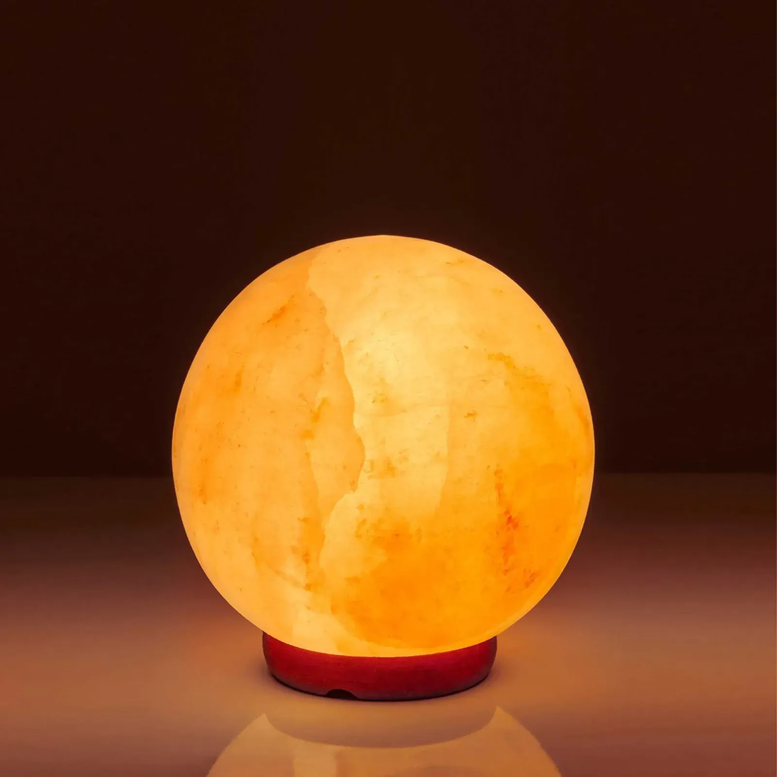 12V 12W 6.5" Ball Himalayan Pink Salt Lamp Carved Rock Crystal Light Bulb On/Off Price