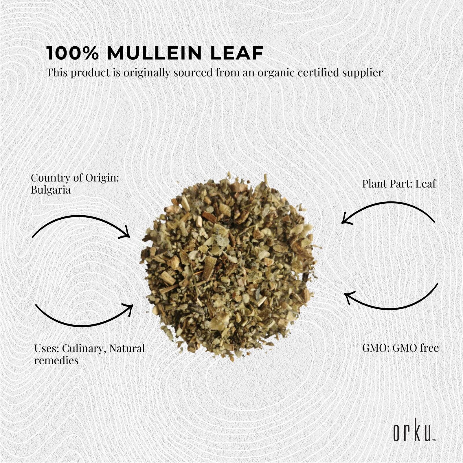 100g Organic Mullein Leaf - Dried Herbal Verbascum Thapsis Price