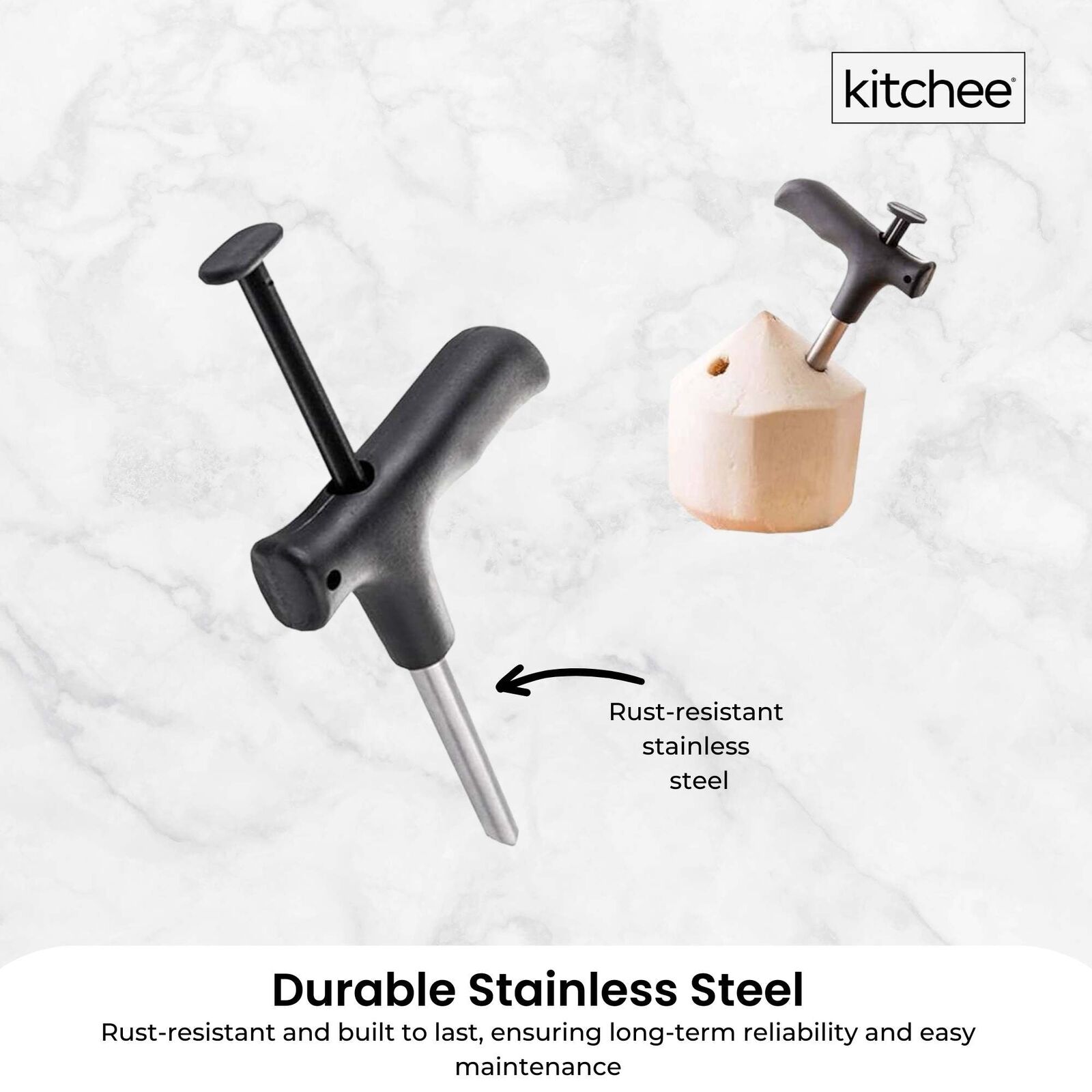 5x Kitchee Coconut Opener - Stainless Steel Hole Punch Kitchen Tool Price