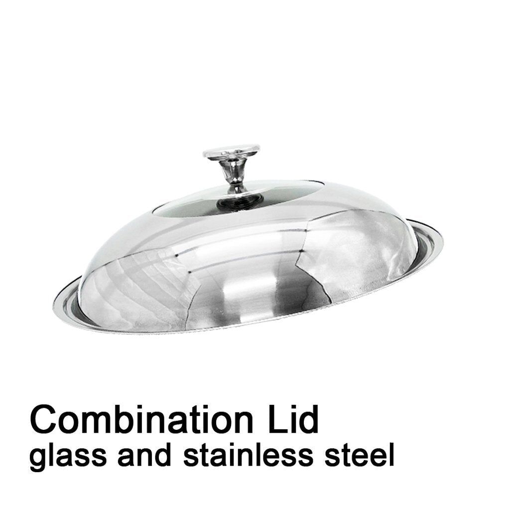 304 Stainless Steel 34cm Double Ear Non-Stick Stir Fry Cooking Kitchen Wok Pan Without Lid Honeycomb Double Sided Price
