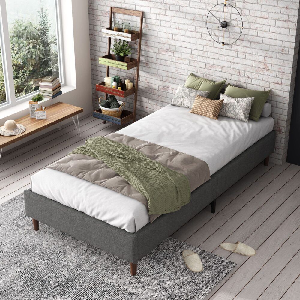 Bed Frame Mattress Foundation (Dark Grey) – Double Price