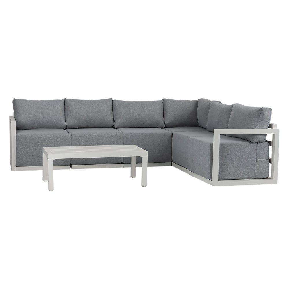 Contemporary All-Weather Lounge Set Charcoal Grey Price