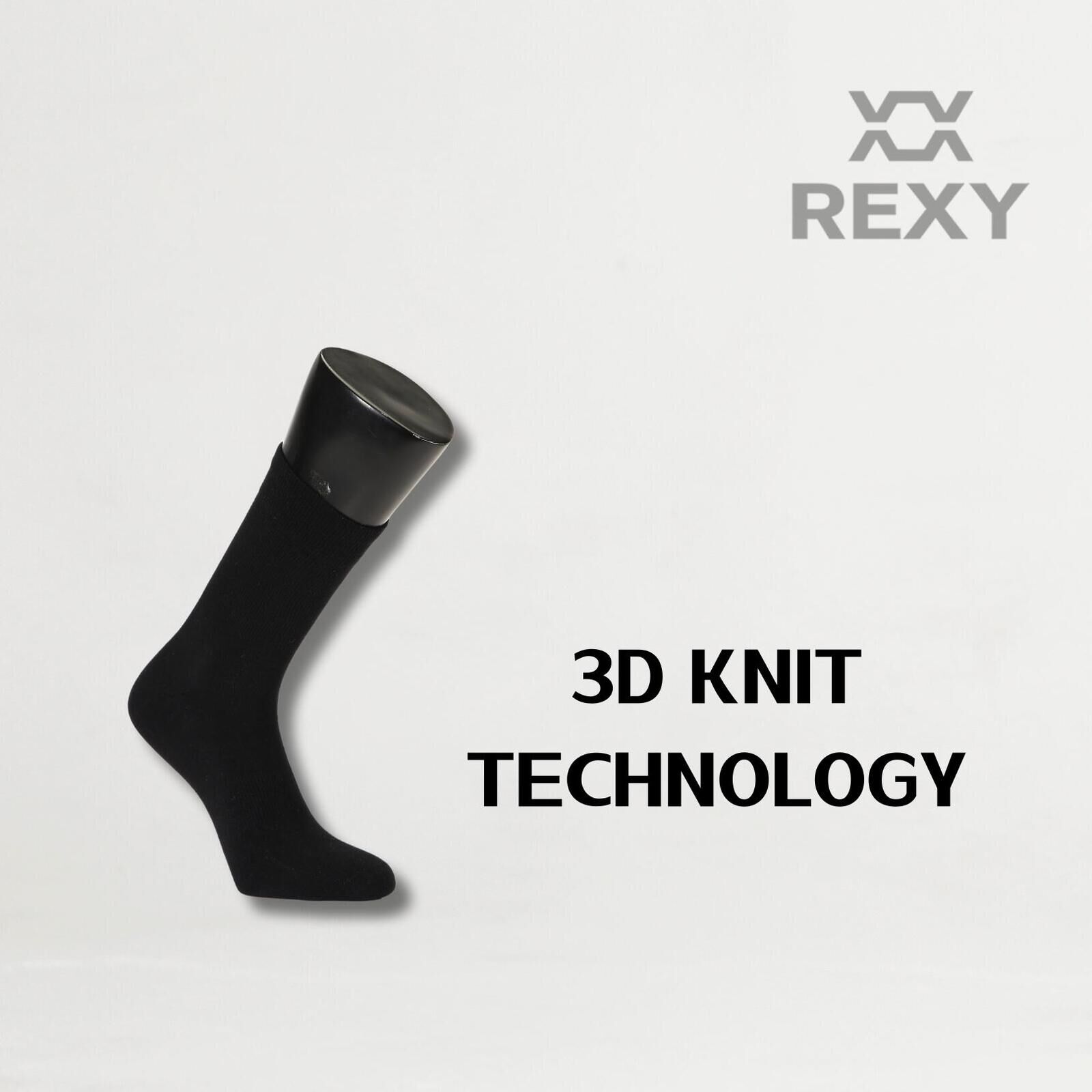10X Rexy 3D Seamless Crew Socks Medium Slim Breathable BLACK Price