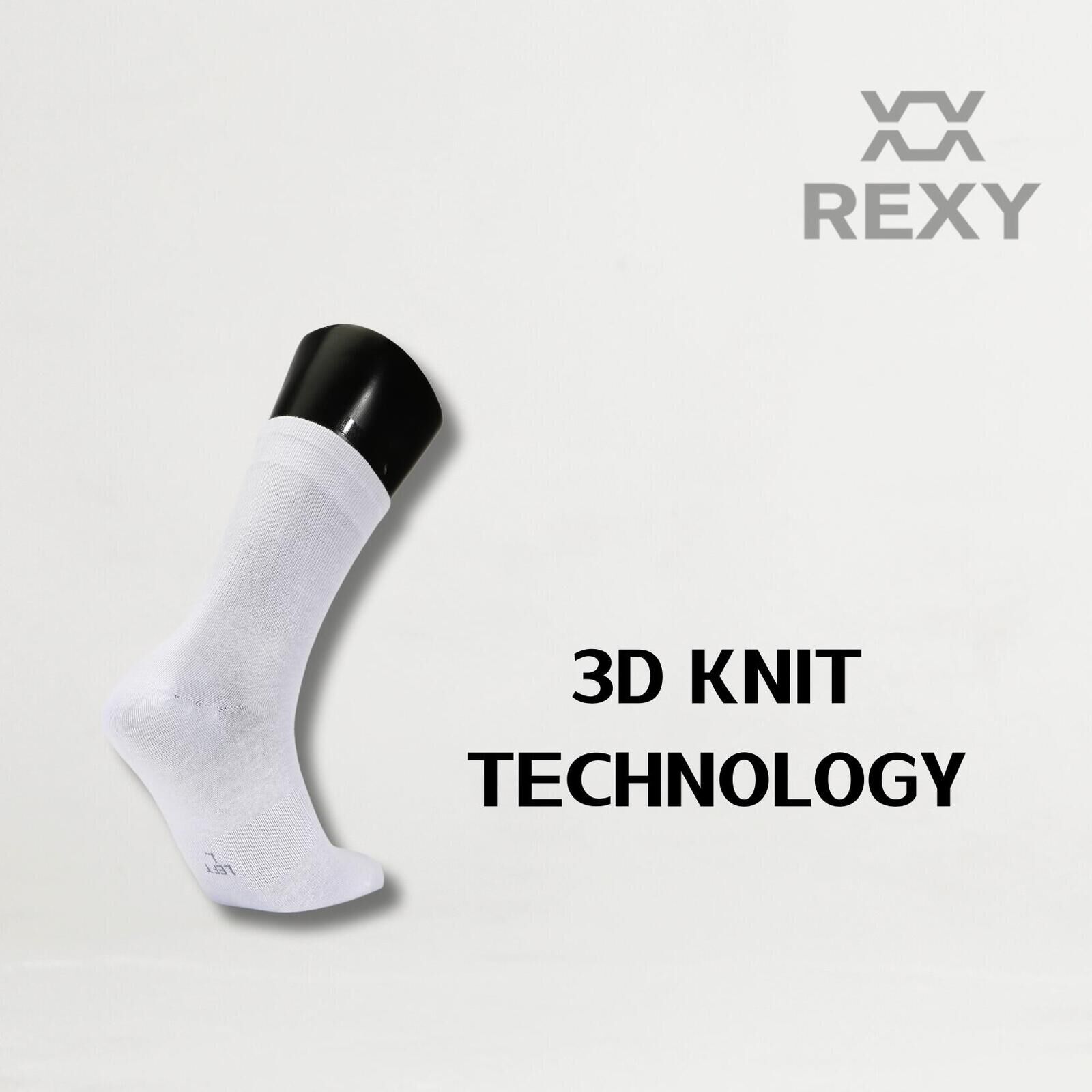 10X Rexy 3D Seamless Crew Socks Medium Slim Breathable WHITE Price