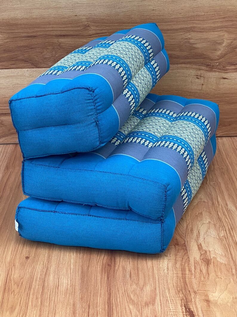 3-Fold Zafu Meditation Cushion Set Blue Medium Size Price