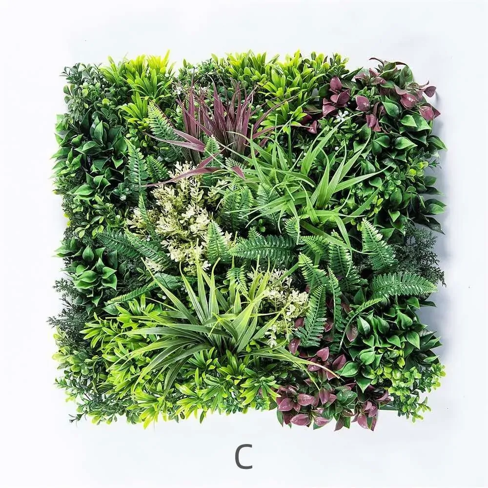 3 Artificial Plant Wall Grass Panels Vertical Garden Foliage Tile Fence 50X50 CM Price