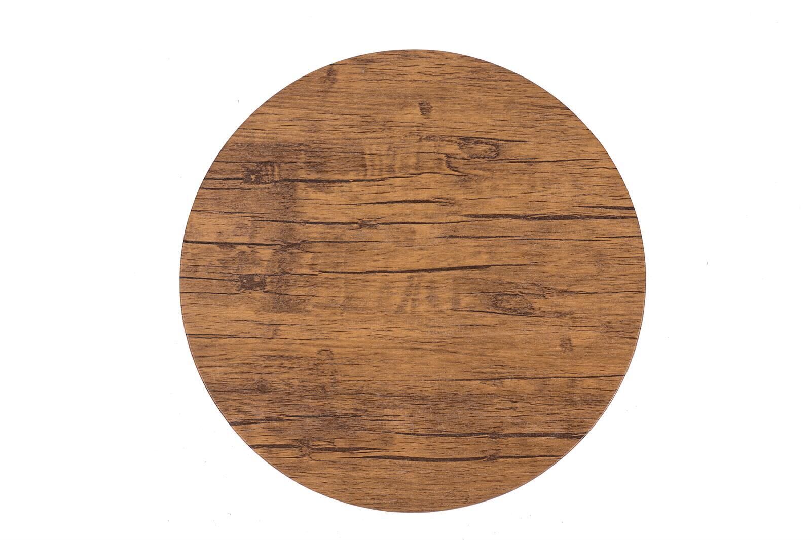 Vintage Round Coffee Tables Set of 2 Side Tables Robust Steel Frame for Living Room Bedroom Rustic Brown and Black Price