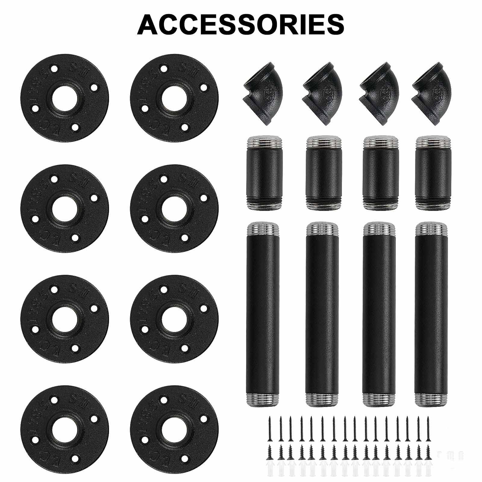 4PCS Pipe Floating Shelf Bracket Industrial Pipe Shelf Bracket Mounting Bracket Storage Racks Decor Price