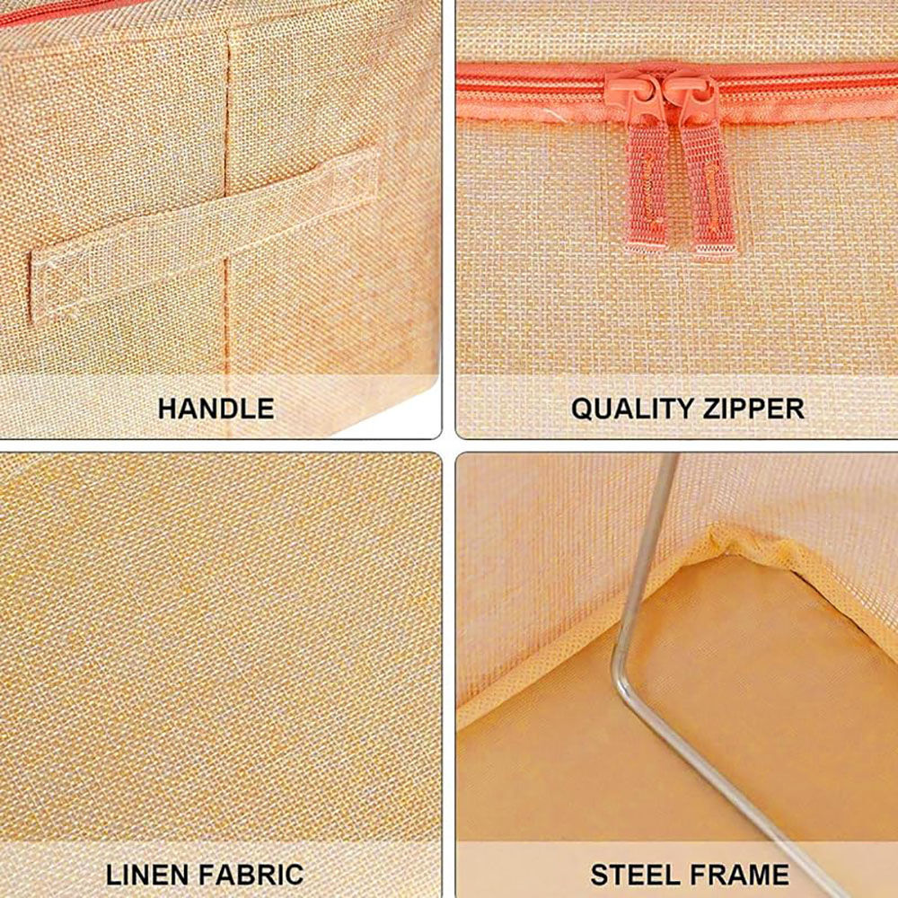 100L Cloth Storage Box Closet Organizer Storage Bags Clothes Storage Bags Wardrobe Organizer Idea CREAM Price