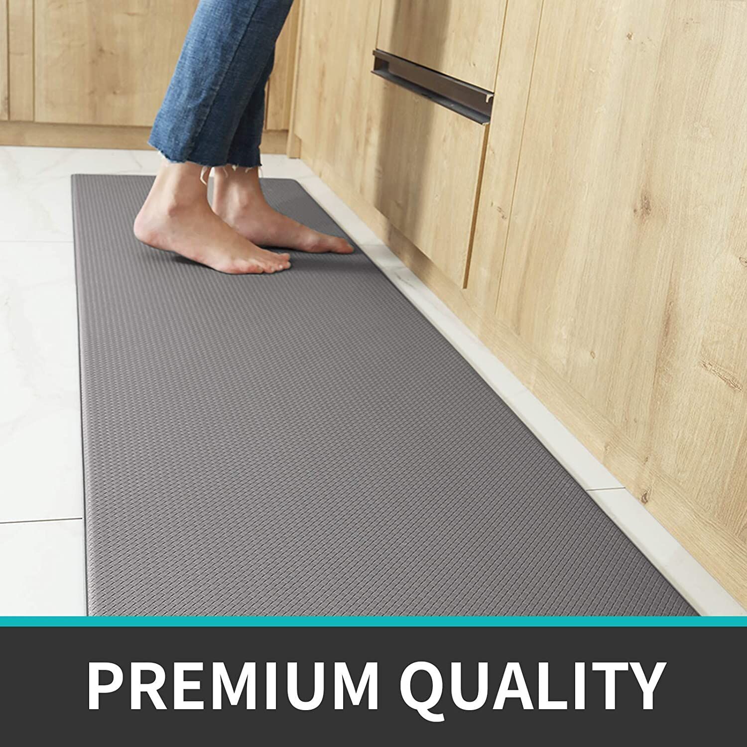150cm Kitchen Anti-Skid Anti Fatigue Pu Leather Floor mat, Kitchen Rug Price