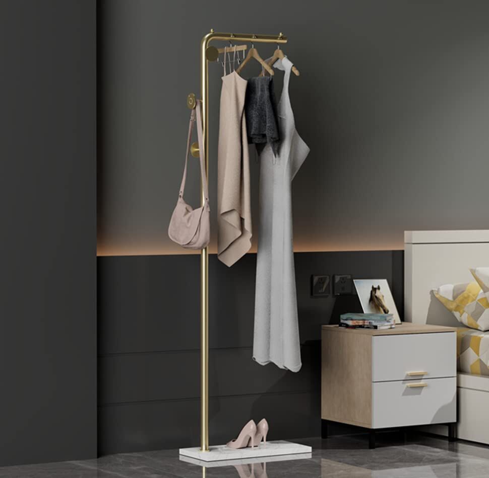 Metal Coat Rack Marble Base Hooks Clothes Coats Bag Tree Hat Display Hanger Stand Organiser Price