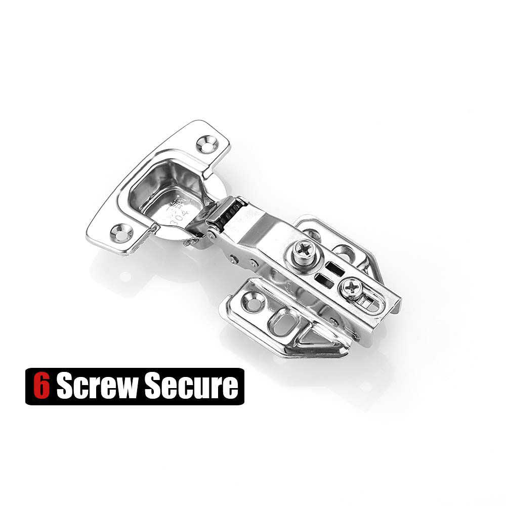 8 Pack 304 Stainless Steel Cabinet Hinges 100 Degree Soft Closing half Overlay Door Hinge Nickel Plated Finish Price