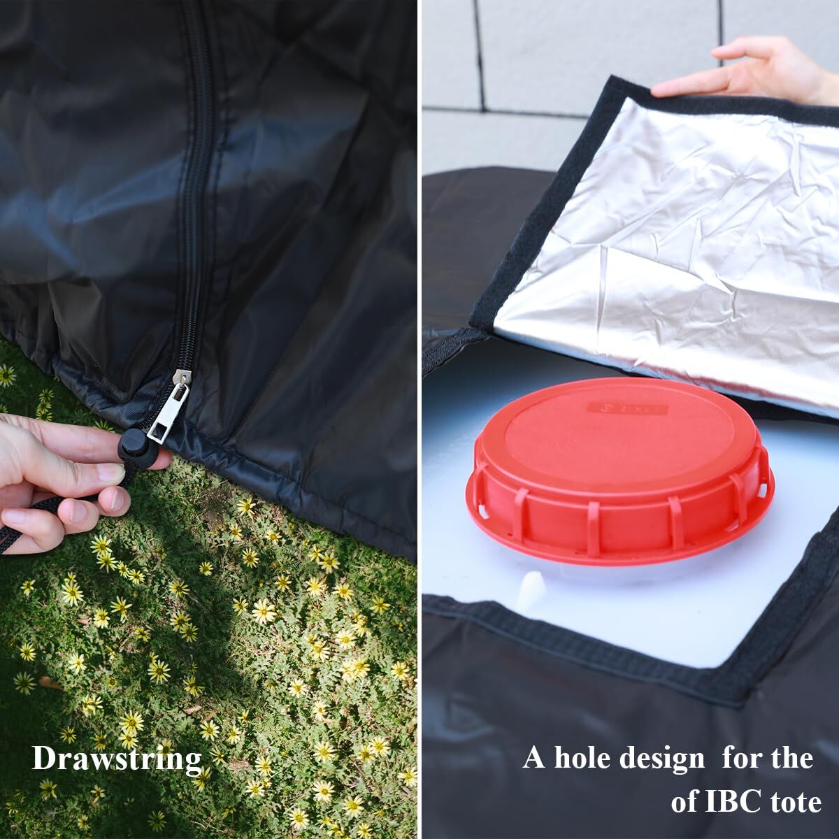 1000L 275 Gallon 420D IBC Tote Water Tank Cover Sunshade Waterproof Protective Cover IBC Tote Covers Price