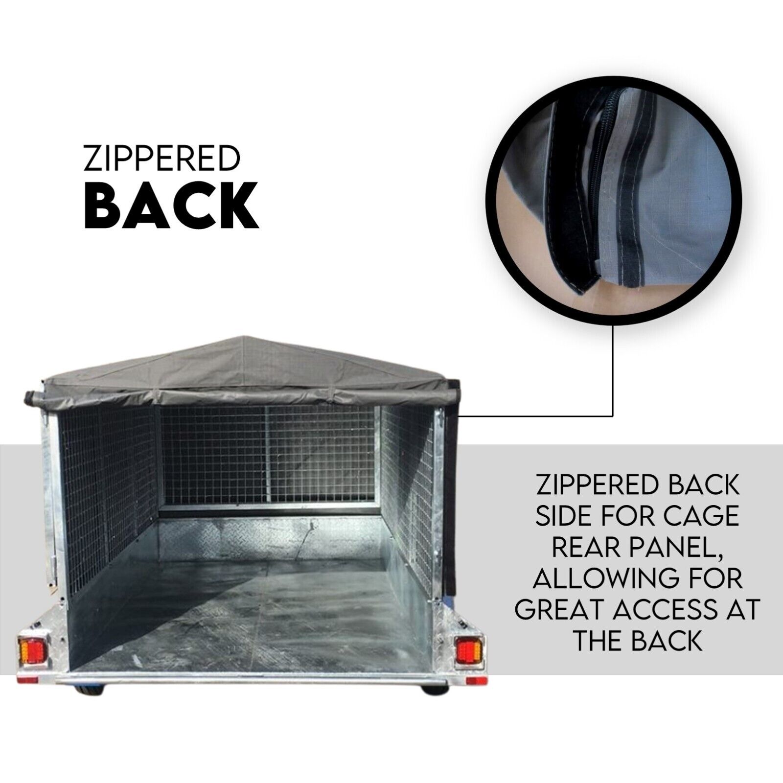 6X4 TRAILER CAGE CANVAS COVER (600mm) Heavy Duty Canvas Best Quality Waterproof Price