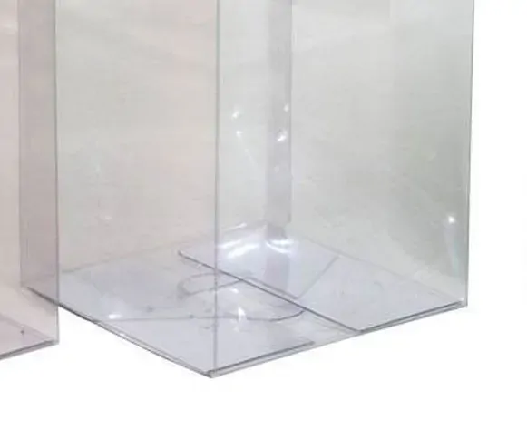 50 Pack of 12cm Square Cube Box - Large Bomboniere Exhibition Gift Product Showcase Clear Plastic Shop Display Storage Packaging Box Price