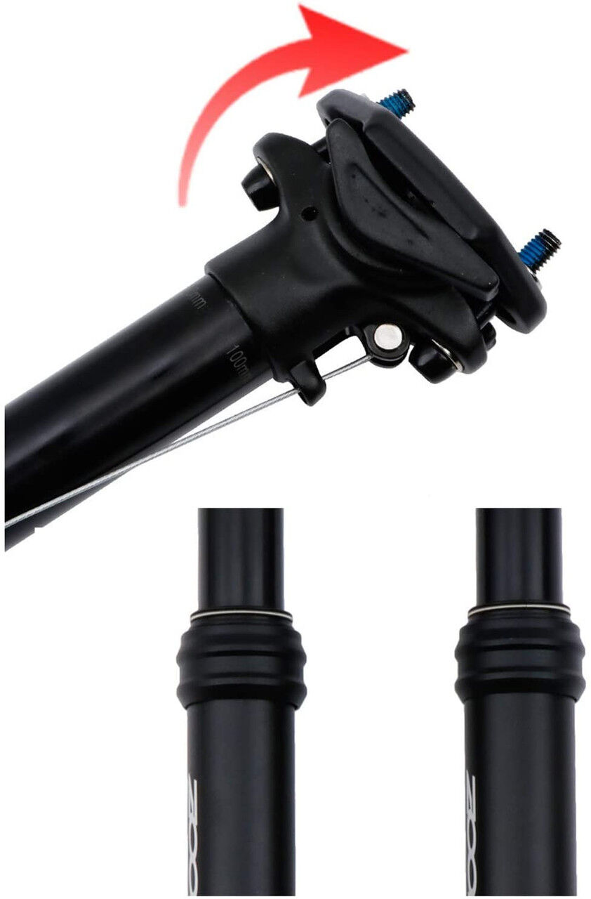 ZOOM SPD-801 Dropper Seatpost Adjustable Height via Thumb Remote Lever - External Cable 30.9 Diameter 100mm Travel Price