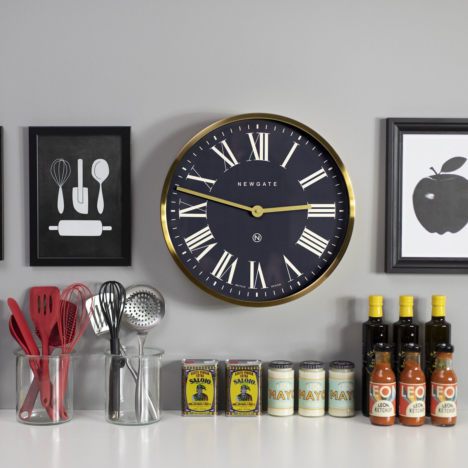 Newgate Mr Butler Wall Clock Radial Brass Price
