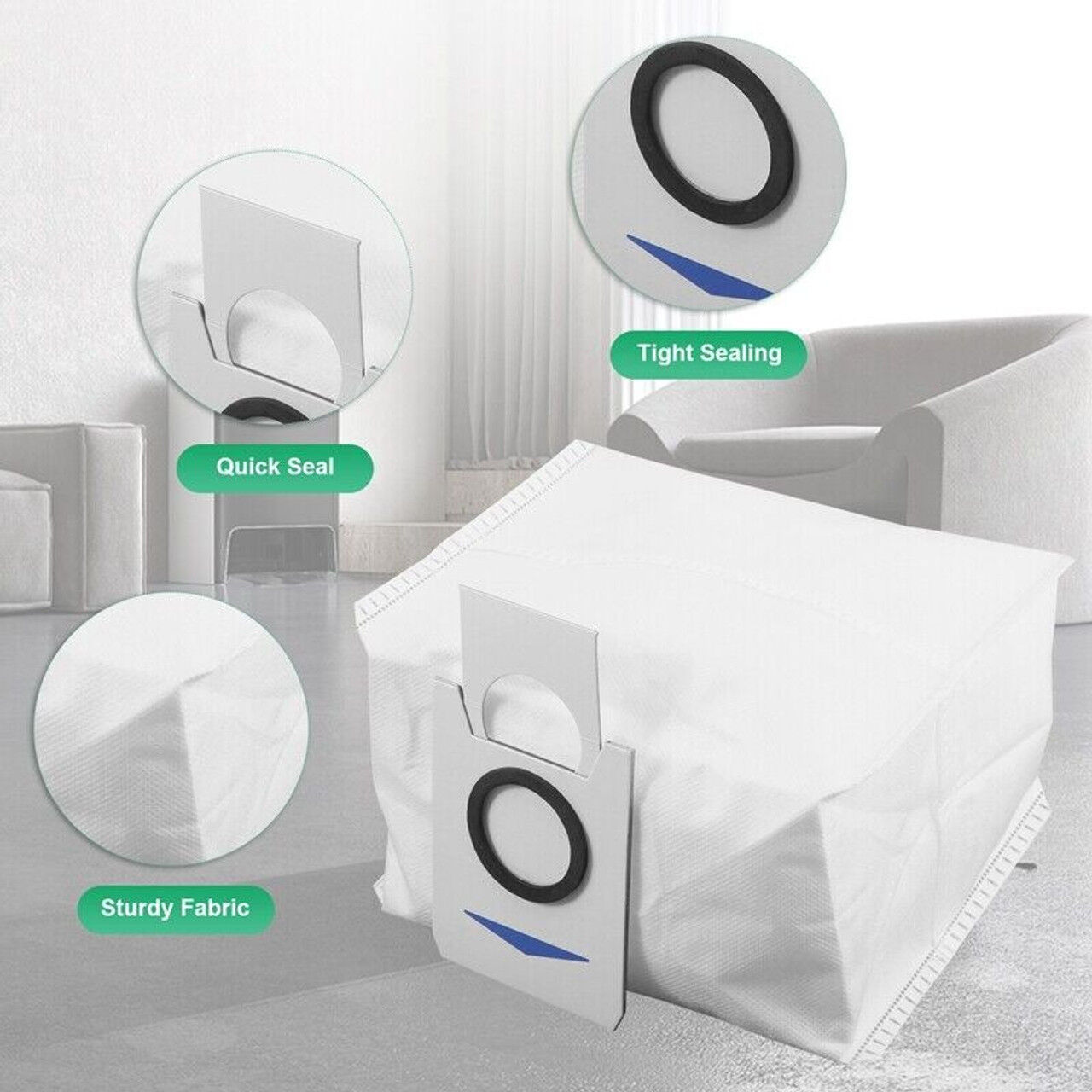 6 X Auto Empty Station Dust Bags For Ecovacs Deebot X1 Omni Series Robots Price