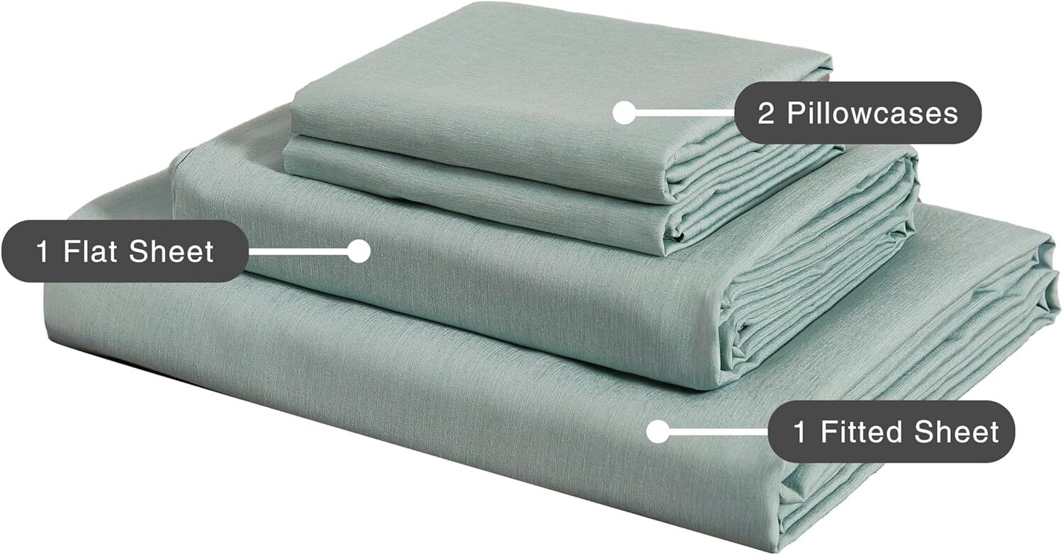 Bamboo Microfibre Sheet Set - Sage Green - Double Price