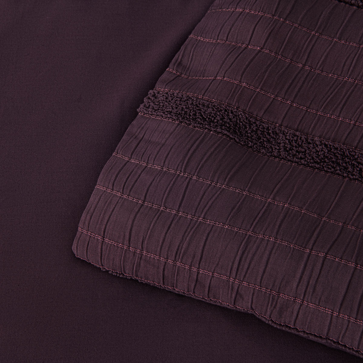 Bianca Malua Grape Jacquard Striped Quilt Cover Set Queen Price