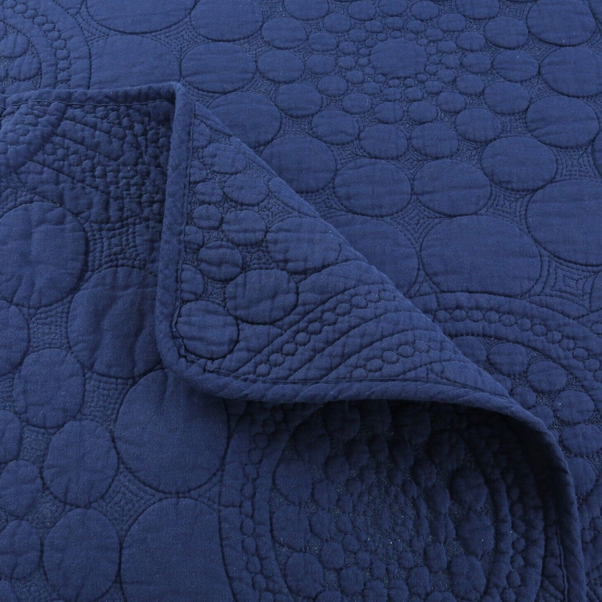 100% Cotton Lightly Quilted Coverlet Set Unity Navy Queen Price