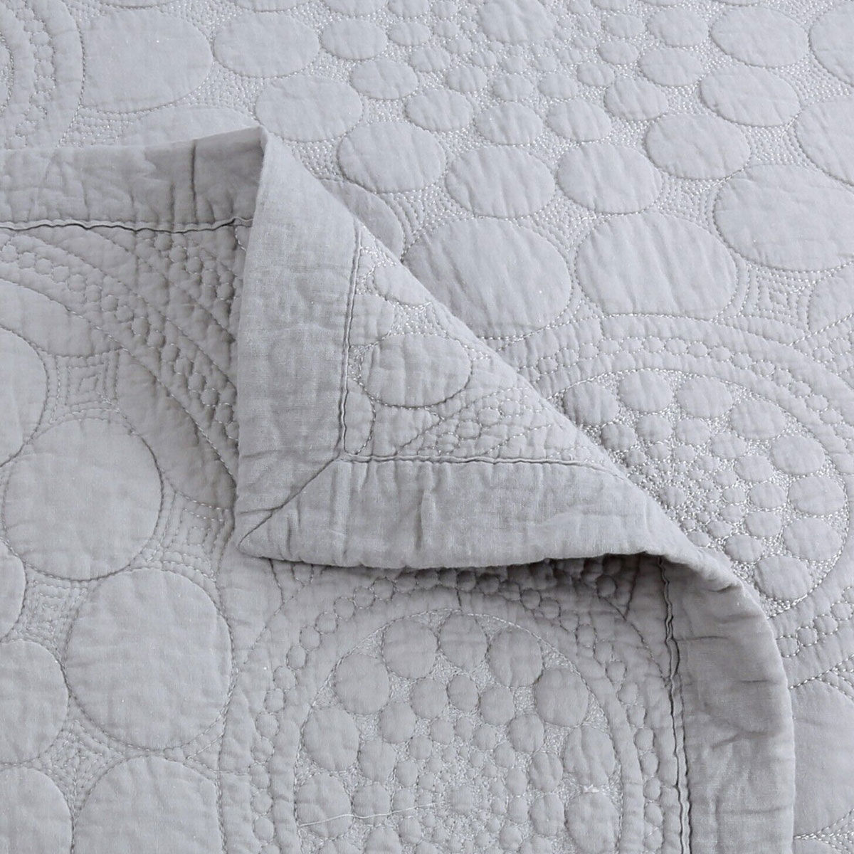 100% Cotton Lightly Quilted Coverlet Set Unity Silver Queen Price