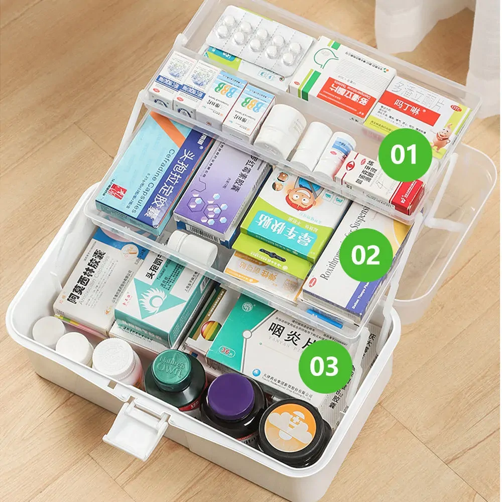 3 Layers Large Portable First Aid Kit Emergency Medical Storage Medicine Organizer Price