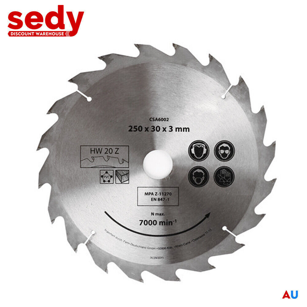10X250MM Circular Saw Blade 20T Disc Saw Blade Wood Timber Cutting 30/20/16mm Bore Price