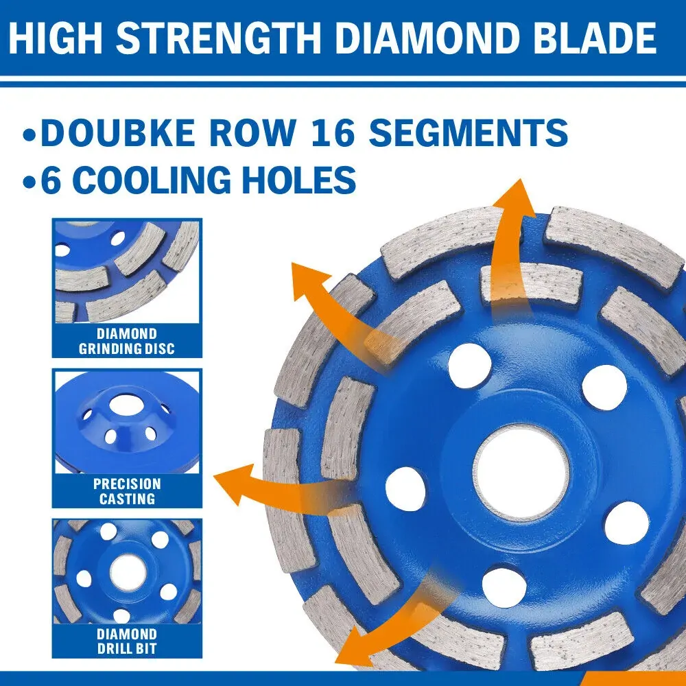 4.5inch Diamond Segment Grinding Concrete Cup Wheel Disc Granite Stone 115mm Price