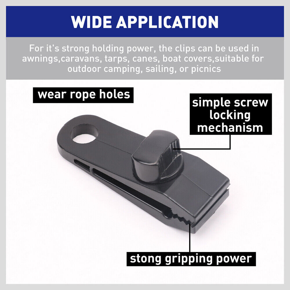 8Pc Awning Tarp Clamp Set Clips Hangers Survival Tent Emergency Grommet Price