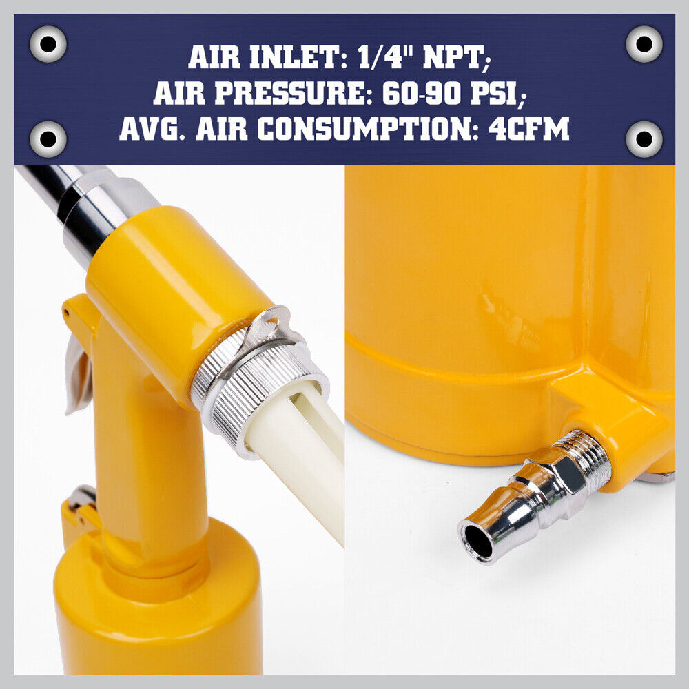 Air Hydraulic Pop Rivet Gun Pneumatic Riveter Industrial 4-Size Set With Case Price