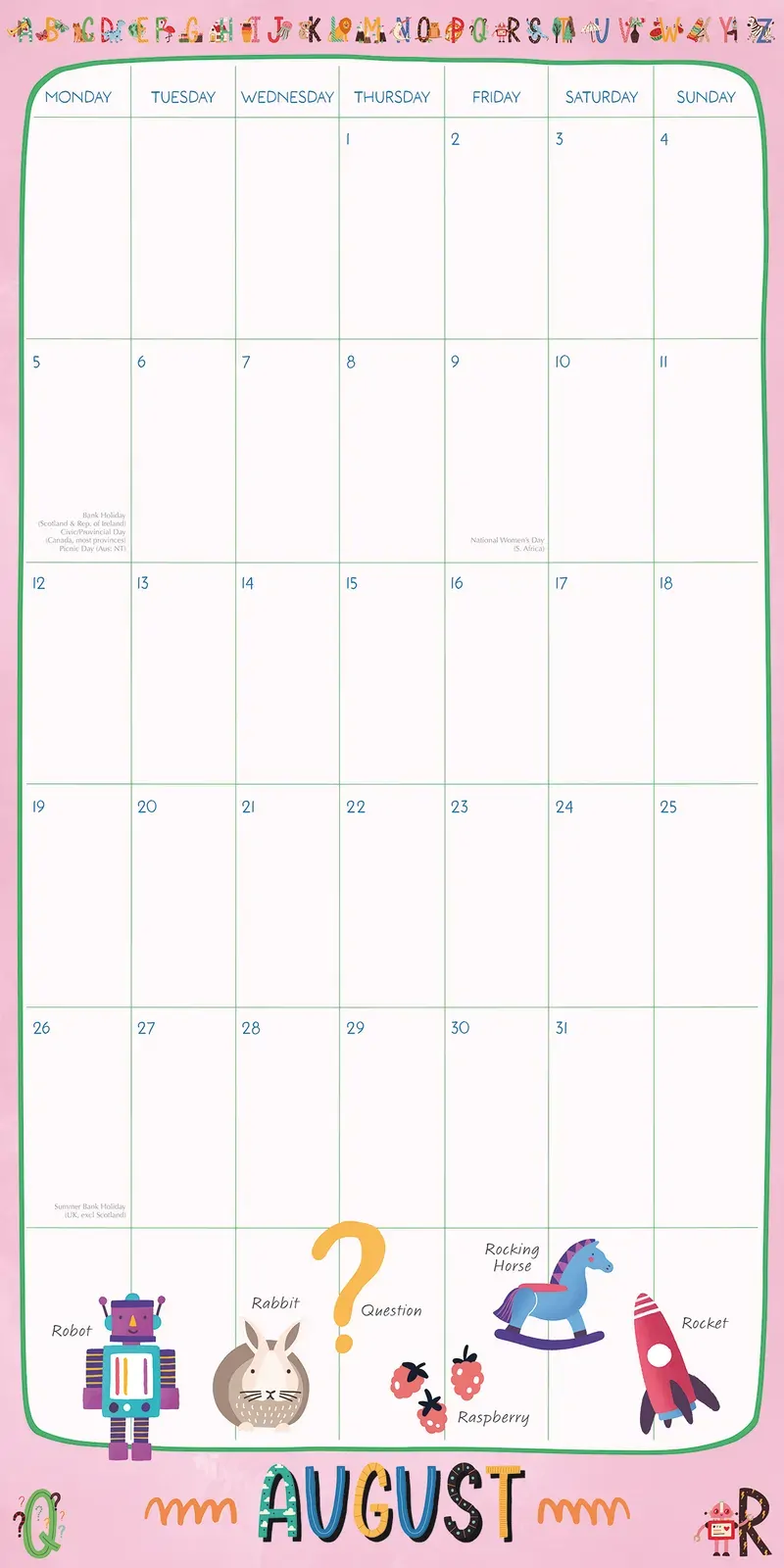 My Family Organiser Unicorn - 2024 Square Wall Calendar 16 Months School Planner Price