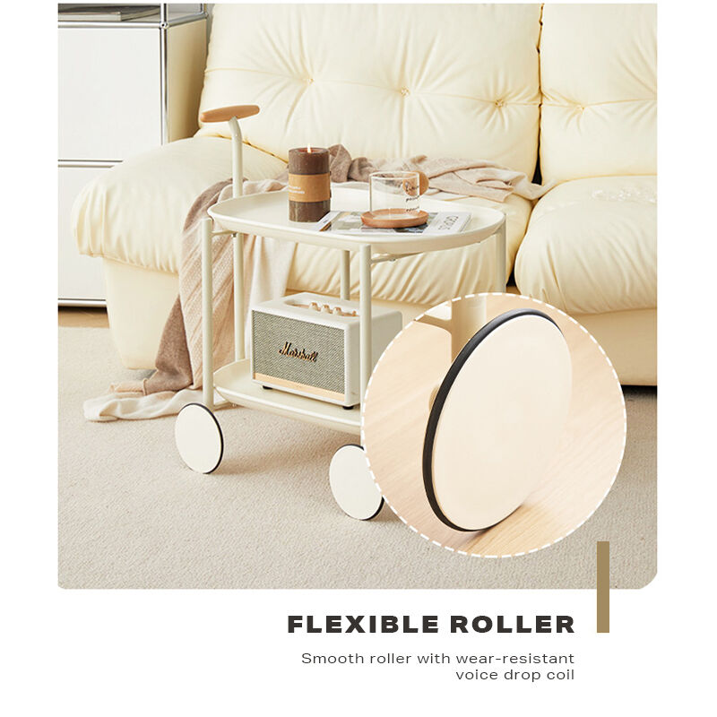Movable Modern Trolley Small Unit Coffee Table Cart Storage Sofa Side Table with Wheels Price