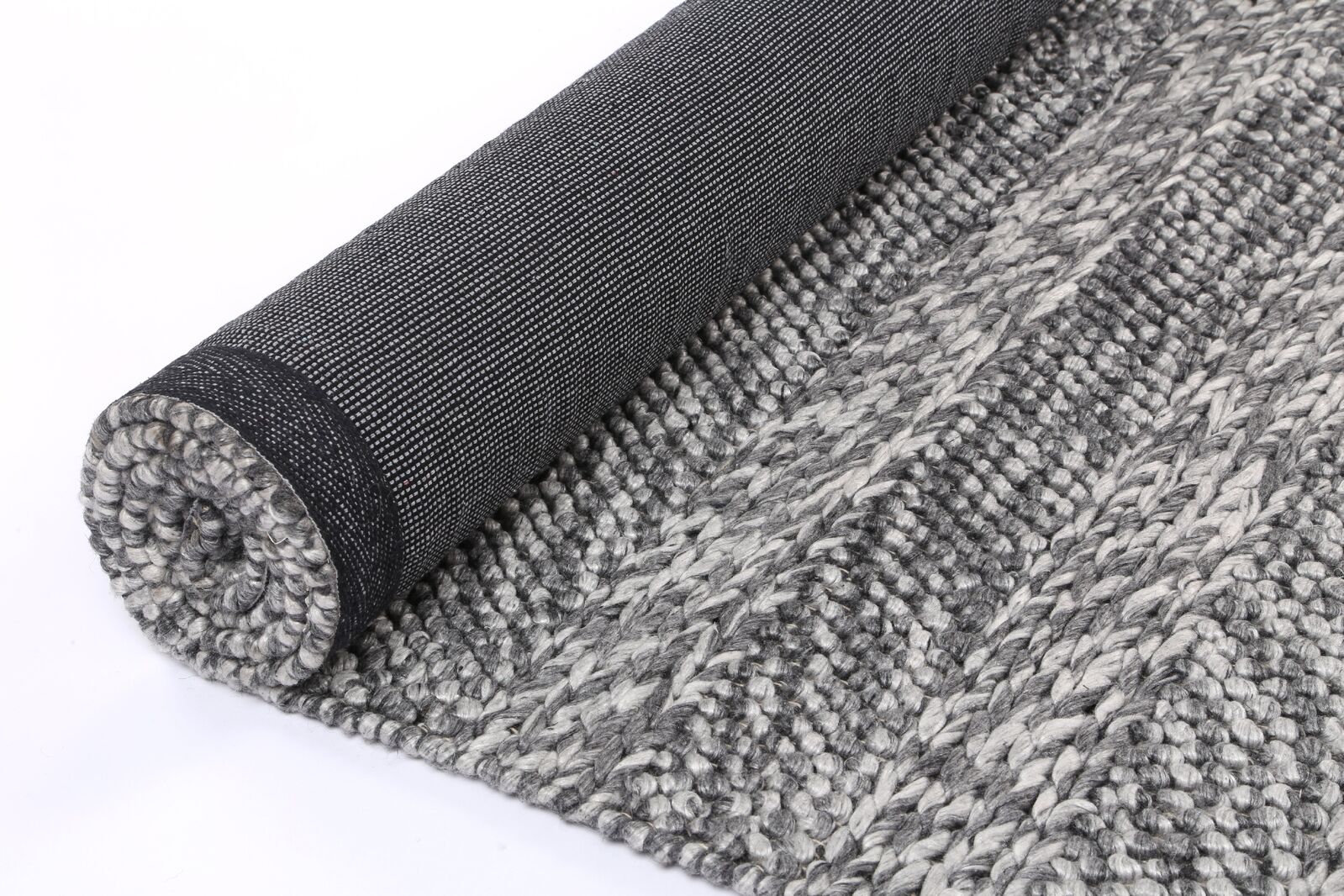 Harlow Ringlets Charcoal Wool Blend Rug 200x290 Price