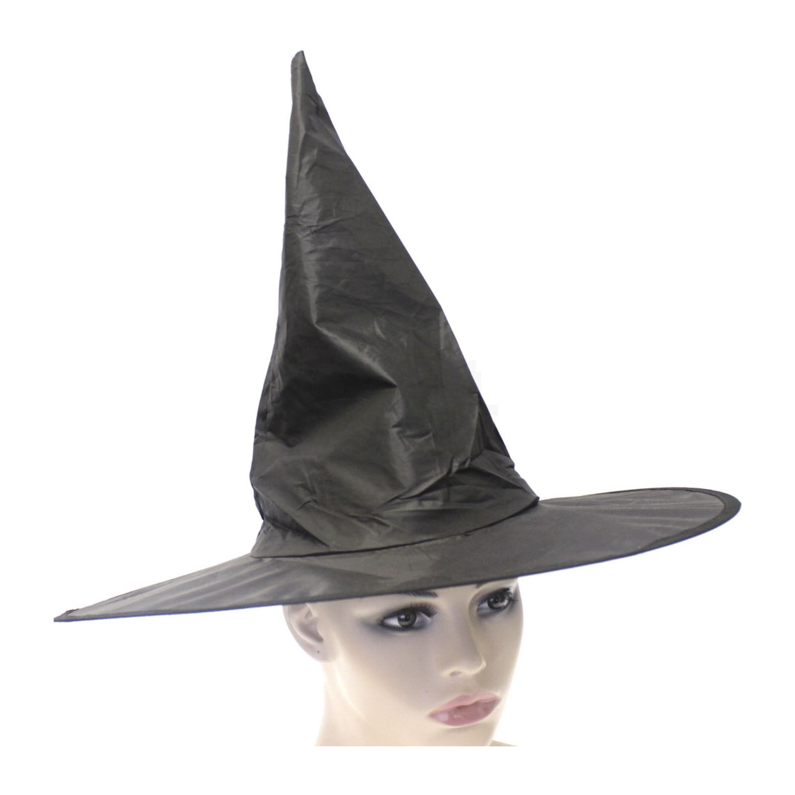 WITCH HAT Plain Black Halloween Costume Fancy Dress Womens Accessory Wizard Price