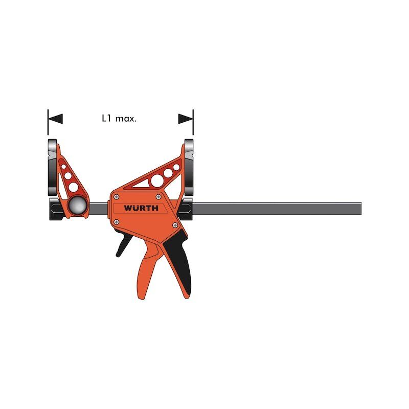 300mm Wurth Quick-Grip One Handed Bar Clamp F Clamp Hand Trigger Action Clamp Price
