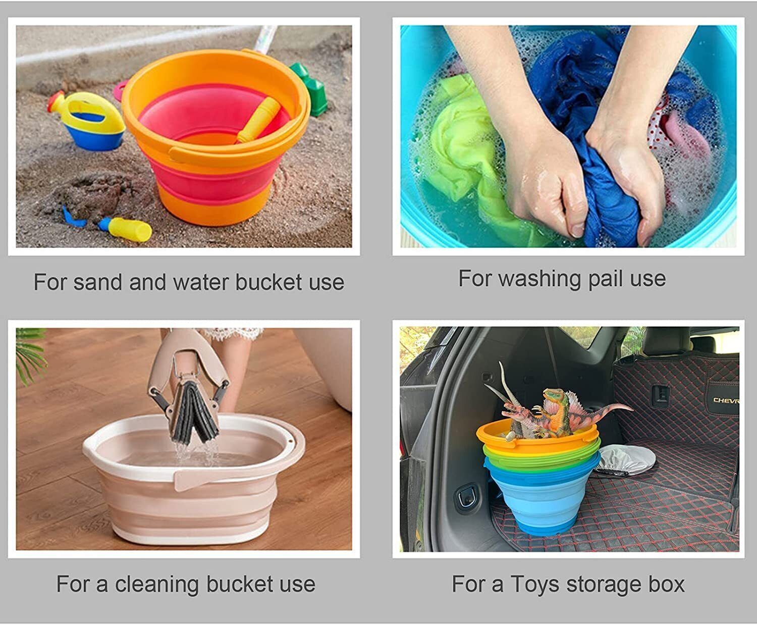 7 Litre Foldable Collapsible Silicone Bucket for Home/Hiking/Camping/Fishing - Green Price