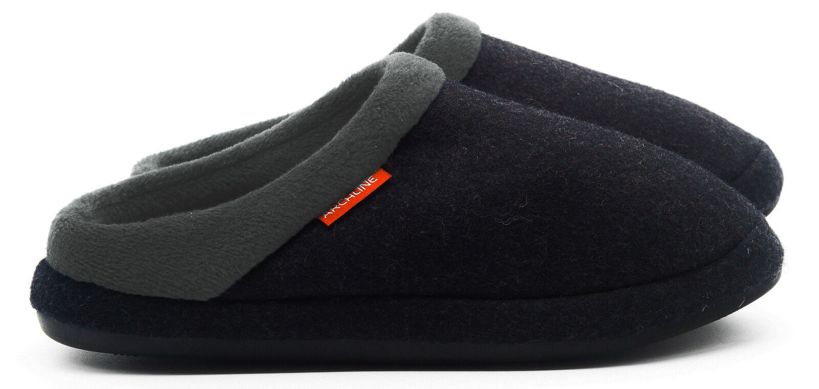 ARCHLINE Orthotic Slippers Slip On Arch Scuffs Orthopedic Moccasins - Charcoal Marle - EUR 45 Price