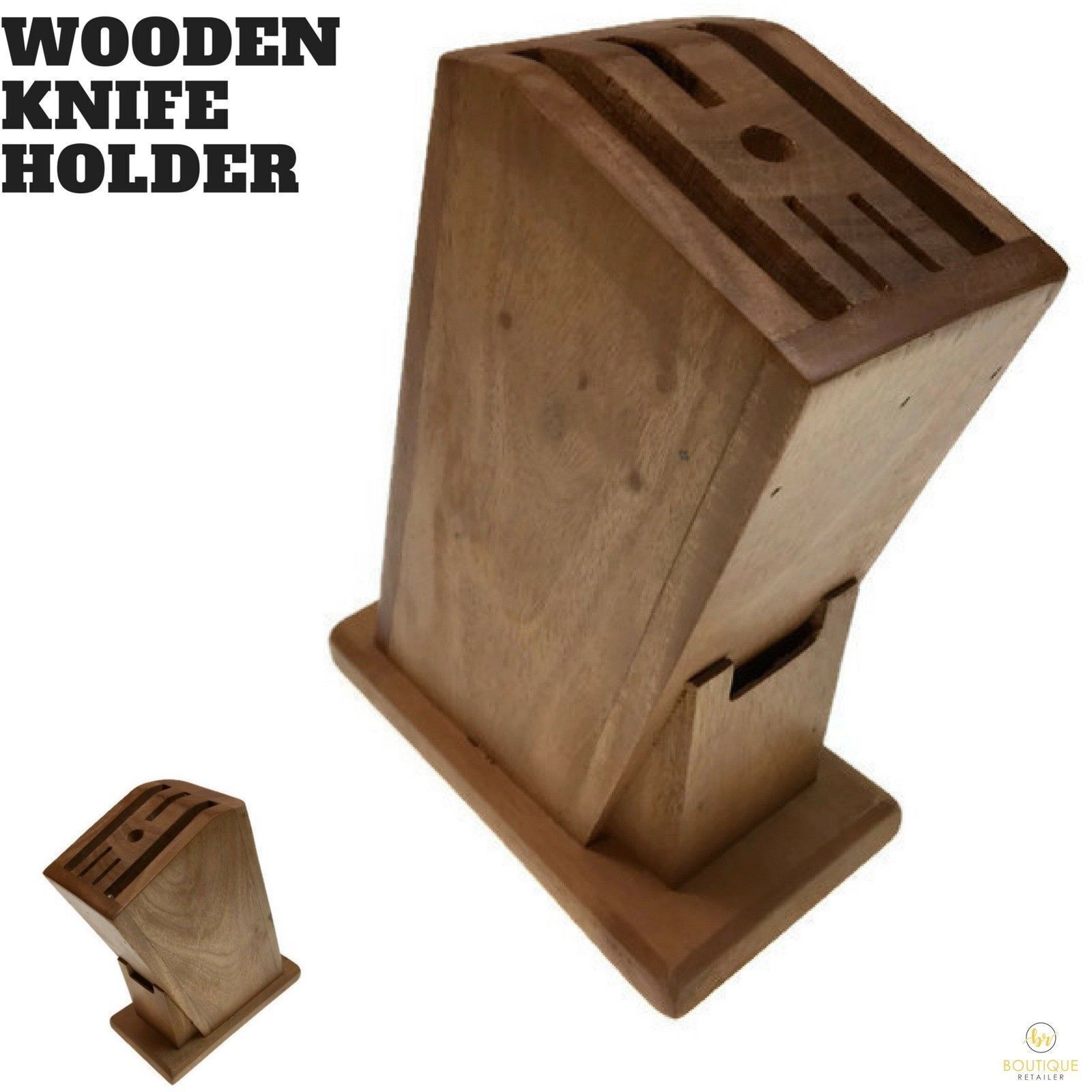 Wooden Knife Holder Knife Fork Block Kitchen Rack Desk Wood Organizer Price