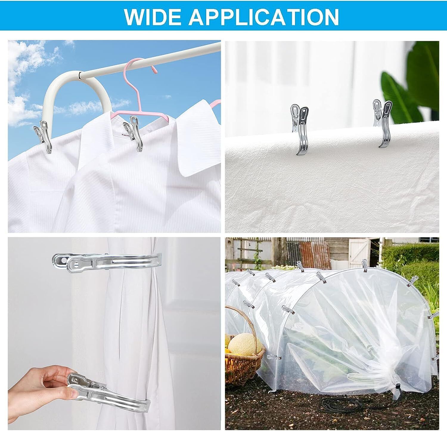 6x STAINLESS STEEL CLOTHES PEGS Laundry Clips Washing Line Clothespin Price