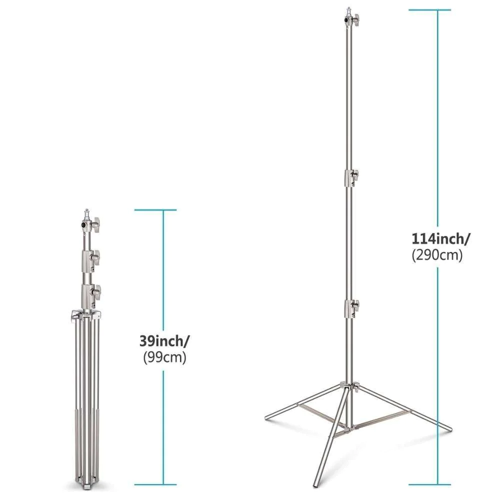 3Pcs 260cm Heavy Duty Stainless Steel Light Stand for Photo and Video Price