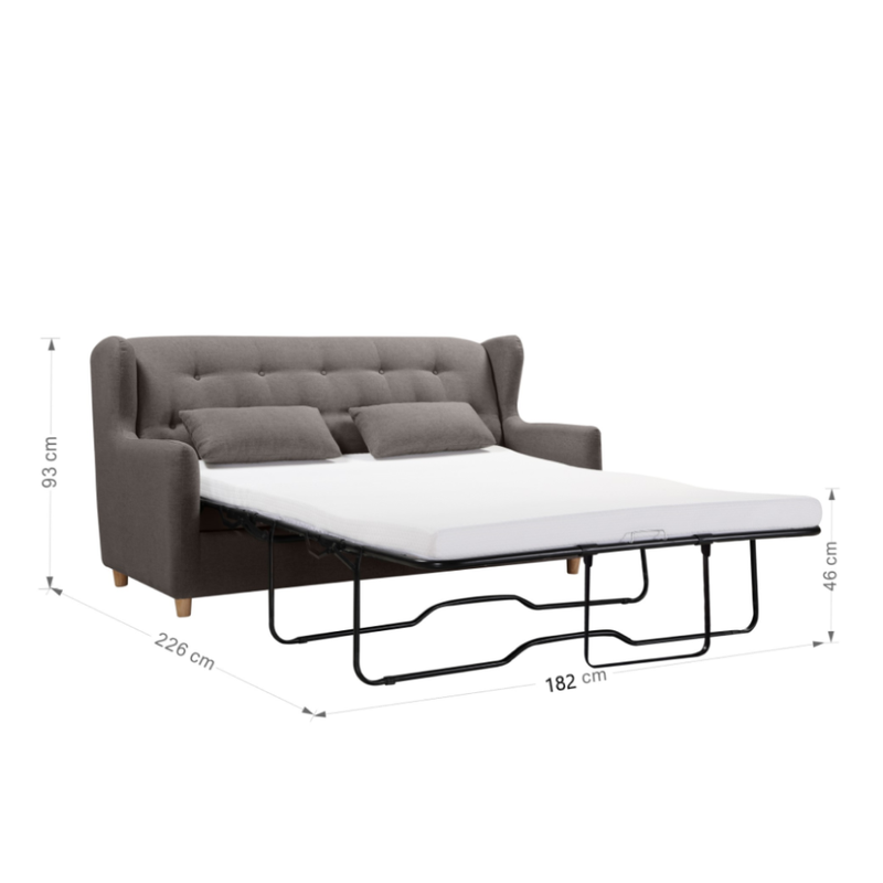 MARQUIS 2 Seater Sofa bed with Separate Foam Mattress-Dark grey Price